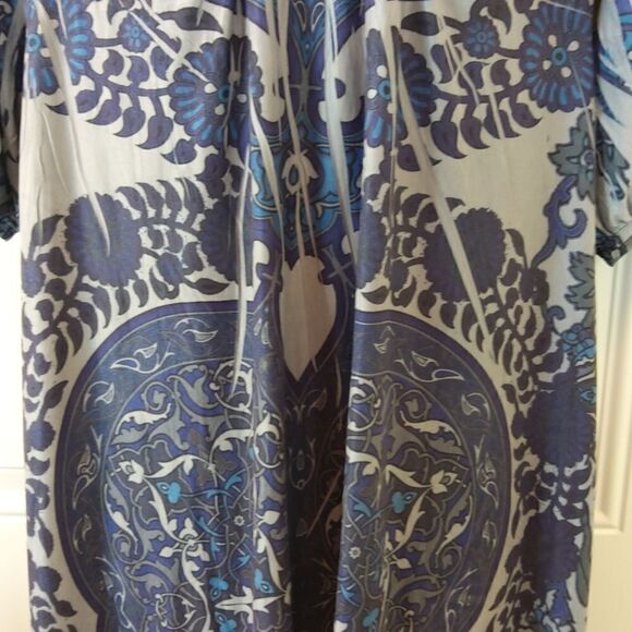 (3/$20) Cato blue floral print 3/4 sleeve dress - Picture 4 of 12